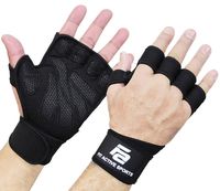 New Ventilated Weight Lifting Gloves with Built-In Wrist Wraps, Full Palm Protection & Extra Grip. Great for Pull Ups, Cross Training, Fitness, WODs & Weightlifting. Suits Men & Women