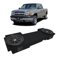 Compatible with 2001-2006 Chevy Silverado HD Crew Truck Kicker Comp C10 Dual 10" Sub Box Enclosure - Final 2 Ohm
