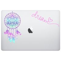 Laptop MAC - Dream Catcher Full + Dream Decal Pink - Matte Black Skins Stickers