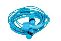 Wraps Wearable Braided Wristband Headphone Earbuds, Talk Lagoon (WRAPSCBLU-V15M)