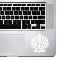 StickAny Palm Series Seashell Sticker for MacBook Pro, Chromebook, and Laptops (White)