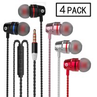 V1s Headphones Earphones Earbuds Earphones, Noise Islating, High Definition, Stereo for Samsung, iPhone,iPad, iPod and Mp3 Players (Black+Pink+Red+Silver)