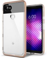 Caseology Skyfall for Google Pixel 2 XL Case (2017) - Clear Back & Slim Fit - Gold