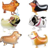 OuMuaMua Walking Animal Balloons Pet Dog Balloons - 6pcs Puppy Dogs Birthday Party Supplies Kids Balloons Animal Theme Birthday Party Decorations