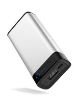 Portable Charger Power Bank Battery - by TalkWorks | 4000 mAh | Cell Phone Backup External USB Power Pack for Apple Iphone 6, 7, 8, X, XS, XR, Ipad, Android Samsung Galaxy and More - Silver