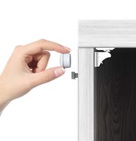 Jambini Magnetic Cabinet Locks - Child Safety Locks - Baby Proofing Cabinets Kit (4 Locks + 1 Key)
