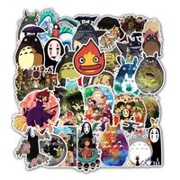 Laptop Stickers Anime Hayao Miyazaki - Decals Vinyl Water Bottle Car Waterproof Bumper Computer Phone Case Book Skateboard Luggage Motorcycle Bike Helmet Decor Graffiti Patches [No-Duplicate] 50 Pack