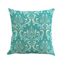 Koolee Abstract Geometric Cushion Cover Dobby Print Throw Pillow Case Vintage Square Cushion Case Sofa Home Car Decor (Mint Green)