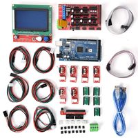 ASHATA 3D Printer Accessory Motherboard Kit for Mega 2560 R3 + A488 with Heat Sink USB Cable Kit