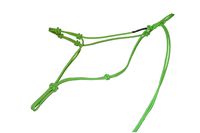 Horse Rope Training Halter - 4 Knot from 1/4" Stiff Polyester Halter Cord - Size Rope Most Trainers Use! Weanling, Yearling, Small, Arab, Standard, Large, and Draft Sizes (Neon Green, Large)