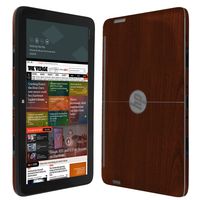 Skinomi TechSkin - HP Split 13 x2 Screen Protector Ultra Clear Shield + Dark Wood Full Body Protective Skin +