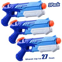 HITOP Water Guns for Kids 2 Pack Super Soaker Water Blaster Squirt Guns 300CC Toy Summer Swimming Pool Beach Sand Outdoor Water Fighting Play Toys Gifts for Boys Girls Children (3 Pack)