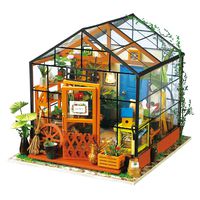 Rolife Dollhouse Wooden Room Kit-Flower Green House-Home Decoration-Miniature Model to Build-Birthday for Girls Friends Boys Mom Wife Daughter (04 Greenhouse)