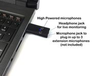 Ultra High Gain Mono/Stereo USB Omnidirectional Microphone, Headphone amplifier w/ advanced active room noise filters
