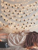 Photo Clip String Lights 33Ft - 100 LED Fairy String Lights with 50 Clear Clips for Hanging Pictures, Photo String Lights with Clips USB Powered with Switch - Perfect Bedroom Decor Wedding Decorations