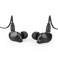 Brainwavz Koel Pro Earbuds With Rich, Detailed Sound, Ergonomic Design, Wired Detachable Cable, Over The Ear Earphones Muscian Style With Deep Bass (Cosmic Black)