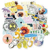 VSCO Cute Stickers 50 Pcs for Girl Boy Lovely Waterproof Stickers Aesthetic Trendy Water Bottles Stickers Suitable for Hydro Flask,Laptop,Phone,Travel,Sharing,Yeti, Car (Cute Vsco)