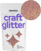 Hemway Craft Glitter 100g 3.5oz FINE 1/64" 0.015" 0.4MM (Rose Gold Holographic)