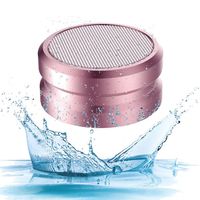 ASYOREN Waterproof Bluetooth Speaker, Mosquito Repellent Bluetooth Speakers for Shower Home Beach Travel Hiking Camping Sport, AUX TF Card FM MP3 Player TWS Wireless Mini Portable Metal Speaker (Pink)