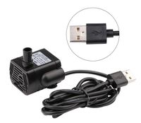 Driew 3W DC 3.5-9V USB Water Pump with Power Cord, Solar Mini Submersible,Brushless,Waterproof (USB Water Pump)