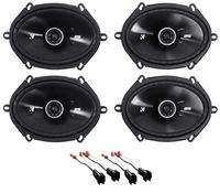 Kicker 6x8 Front+Rear Factory Speaker Replacement Kit for 2004-2006 Ford F-150