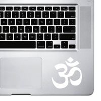 StickAny Palm Series Om Zen Logo Sticker for MacBook Pro, Chromebook, and Laptops (White)