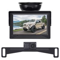 Amtifo Backup Camera Kit with 2 Video Input,HD 720P Easy Installation for Cars,Trucks,Pickups,Rear/Front View Camera Reverse/Continuous Use,Guide Lines Turn On/Off,IP69 Waterproof