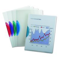 Oxford GateLock No Punch Report Cover w/ Clip, Assorted Colors, Letter Size, 25 per box (4491)