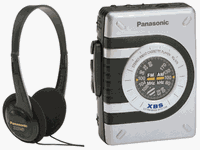 Panasonic RQV75 Headphone Stereo Radio Cassette with XBS