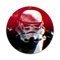 2X Sticker Set - Red Storm Trooper Helmet - for Phone Grip Stent Cell Phones Tablets (Stickers Only)
