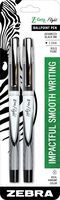 Zebra Pen Z-Grip Flight Stick Ballpoint Pen, Bold Point, 1.2mm, Black Ink, 2-Count