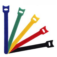 Elantek 50PCS Reusable Fastening Hook and Loop Cable Ties, Microfiber Cloth Cord Management Wire Organizer Straps- 6" x 1/2" (Multicolour)