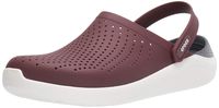 Crocs  LiteRide Clog Shoe, Burgundy/White, 10 US Women / 8 US Men M US