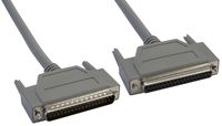 Amphenol CS-DSDMDB37MF-015 37-Pin DB37 Deluxe D-Sub Cable, Shielded, Male/Female, 15', Gray
