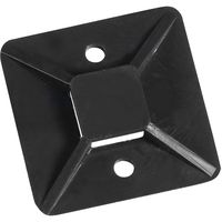 Aviditi Cable Tie Mounts, 1 1/2" x 1 1/2", Black, Pack of 100 (CTM15B)