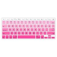 Premium Ultra Thin Keyboard Cover Silicone Skin Compatible MacBook Pro 13" 15" 17" (with or w/Out Retina Display) iMac and MacBook Air 13（Gradual Pink）