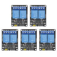 XLX 5PCS 2 Channel Relay Module 12V Low Level Trigger Relay Expansion Plate Load Controlled Relay Switch Module with Optical Coupling Protection SCM Development Board Accessories