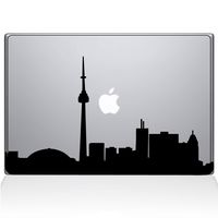 The Decal Guru 2076-MAC-15P-BLA Toronto Cityscape Decal Vinyl Sticker, Black, 15" MacBook Pro (2015 & Older)