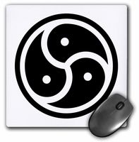 3dRose 8 x 8 x 0 25 Inches BDSM Symbol 50 Shades Mouse Pad (mp_159640_1)