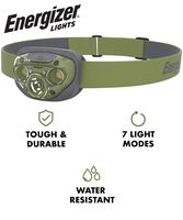Energizer Forest Green LED Headlamp with Smart Dimming Technology