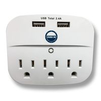 Cruise Power Strip with USB Outlets - Non Surge Protection & Ship Approved | Travel Accessories and Must Haves by Cruise On (Renewed)