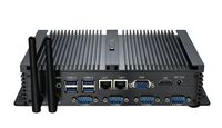 Kingdel Powerful Mini Desktop Computer, Fanless Industrial PC, Intel i5 Dual Core CPU, 8GB RAM, 128GB SSD, 2xNICs, 4xUSB 3.0, 4xCOM RS232, HD Port, Metal Case, Windows 10 Pro