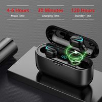 babyon Bluetooth Earphone LED Display Waterproof Earphone with Charging Case Bluetooth Headsets