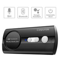 Bluetooth Car Kit, Wonsidary Handsfree Car Bluetooth Speaker AUTO Power On, Siri Google Assistant Support with Motion Sensor, Wireless Car Kit with Visor Clip, Car Speakerphone Kits- Black