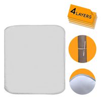 Ironing Mat for Table Top, Washer and Dryer, Extra Thick 4 Layers, Silver Coated, Non Slip Silicone Dots Backing, Heat and Scorch Resistant Board Cover Pad, Portable and Durable Laundry Blanket 28x24