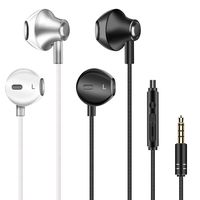 Fasgear 2 Pack in-Ear Earbuds, Heavy Deep Bass Noise Isolating Wired Earphones with Stereo Mic Remote, Compatible with iPad, iPod, Galaxy Phone, Android Smartphones, MP3 and Devices (Black,White)