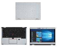 Decalrus - Protective Decal for Lenovo ThinkPad Yoga L390 (13.3" Screen) Laptop Silver Carbon Fiber Skin case Cover wrap CFlenovoTnkpdYg_L390Silver