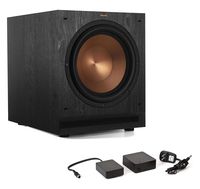 Klipsch SPL-120 12-inch Powered Subwoofer Bundle with Klipsch WA2 Wireless Adapter - Ebony