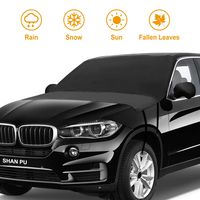 Yeewell Car Windshield Snow Cover, Waterproof Car Snow Ice Sunshade Cover Elastic Belt and Hooks,Automotive Windshield Winter Cover Protector Fits Most Car,SUV,Truck with 81 inch x 59 inch