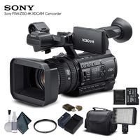 Sony PXW-Z150 4K XDCAM Camcorder (PXW-Z150) with 16GB Memory Card, Extra Battery and Charger, UV Filter, LED Light, Case and More. - Starter Bundle